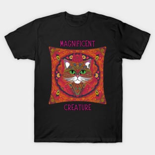 Beautiful, Colorful,  Bohemian Cat | T-Shirt